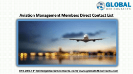 Aviation Management Members Direct Contact List