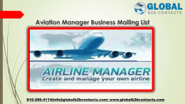 Aviation Manager Business Mailing List