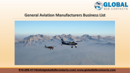 General Aviation Manufacturers Business List