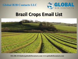 Brazil Crops Email List