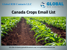 Canada Crops Email List