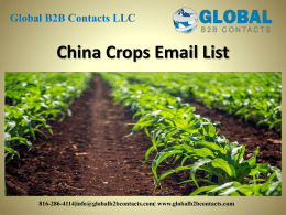 China Crops Email List