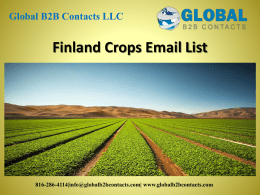Finland Crops Email List