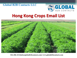 Hong Kong Crops Email List
