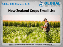 New Zealand Crops Email List