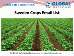 Sweden Crops Email List
