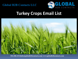 Turkey Crops Email List
