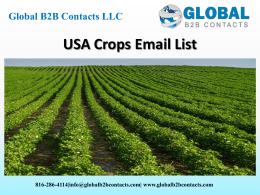 USA Crops Email List