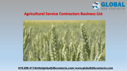 Agricultural Service Contractors Business List