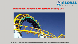 Amusement & Recreation Services Mailing Lists