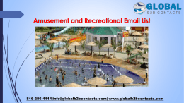 Amusement and Recreational Email List