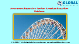 Amusement Recreation Services American Executives Database