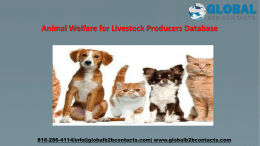 Animal Welfare for Livestock Producers Database