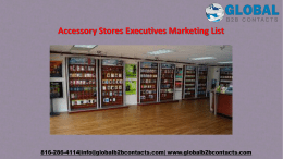 Accessory Stores Executives Marketing List