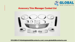Accessory Trim Manager Contact List