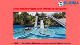 Amusement or Recreation Attendant contact list