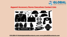 Apparel Accessory Stores Executives Contact Lists