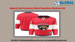 Apparel and Accessory Stores Executives Business List