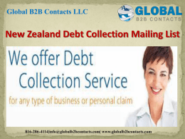 New Zealand Debt Collection Mailing List