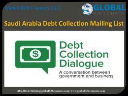 Saudi Arabia Debt Collection Mailing List