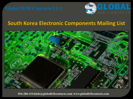 South Korea Electronic Components Mailing List