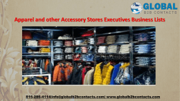 Apparel and other Accessory Stores Executives Business Lists