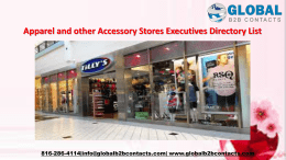 Apparel and other Accessory Stores Executives Directory List