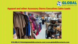 Apparel and other Accessory Stores Executives Sales Leads