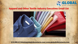 Apparel and Other Textile Industry Executives Email List