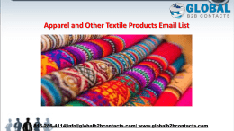 Apparel and Other Textile Products Email List