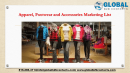 Apparel, Footwear and Accessories Marketing List