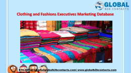 Clothing and Fashions Executives Marketing Database