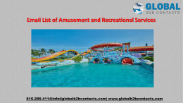 Email List of Amusement and Recreational Services