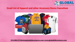 Email List of Apparel and other Accessory Stores Executives