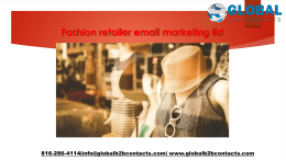 Fashion retailer email marketing list