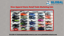 Shoe Apparel Stores Retail Trade Marketing Lists