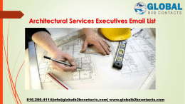 Architectural Services Executives Email List