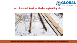 Architectural Services Marketing Mailing Lists