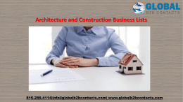 Architecture and Construction Business Lists