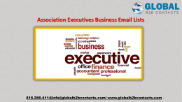 Association Executives Business Email Lists