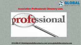 Association Professionals Directory Lists