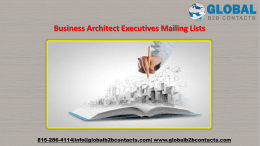 Business Architect Executives Mailing Lists