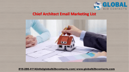 Chief Architect Email Marketing List