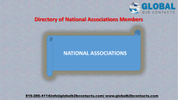 Directory of National Associations Members