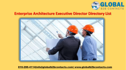 Enterprise Architecture Executive Director Directory List