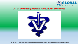 List of Veterinary Medical Association Executives