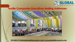 Textile Companies Executives Mailing Addresses