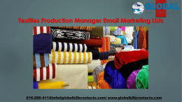 Textiles Production Manager Email Marketing Lists