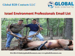 Israel Environment Professionals Email List