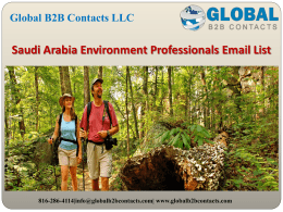 Saudi Arabia Environment Professionals Email List